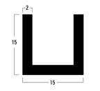 U-profiler för användning i fuktiga utrymmen U-profiler 15 x 15 x 15 x 2 mm För inramning av glaspaneler, kantskydd eller för helglaskonstruktioner och