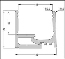 Längd 3000 mm natureloxerad E6/EV1 3000 mm RF-utseende E4/C31 5000 mm natureloxerad