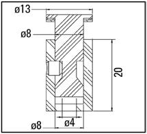 Punkt- och distanshållare Hållare rostfritt stål Hög kvalitet på material och tillverkning många användningsområden