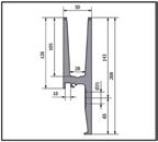 Material Aluminium BO 5215268 BO 5215375 Längd Distans Höjd 2500 mm