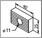 Montageblock BO 5215244 För BO 5215268-70, BO 5215375-78 Material Aluminium