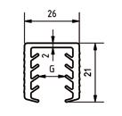 Material rostfritt stål V2A Gummiprofil För Handledare BO 5215253 Form U-profil