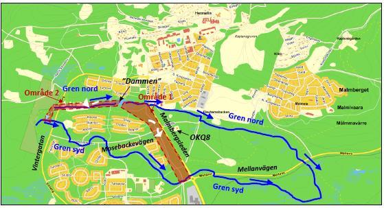 7 (16) 4.1 Utredda alternativ för omledning Vid förprojektering av planerad omledning har ett antal olika alternativ diskuterats och utretts. Figur 3.