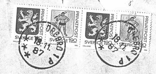 Örebro 1P Normalstämpel 59G Tord Larsson Fick ett brev för länge sedan med bifogad stämpelavtryck. Som man noterar är ramen vriden nästan ett kvarts varv.