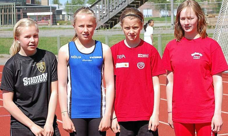 Umeå Öppna den 30 maj på Gammliavallen. De fem första på 800 m i DM med topptider. Fr v Elias Bjuhr, IFK Umeå (4:a med 1:58.