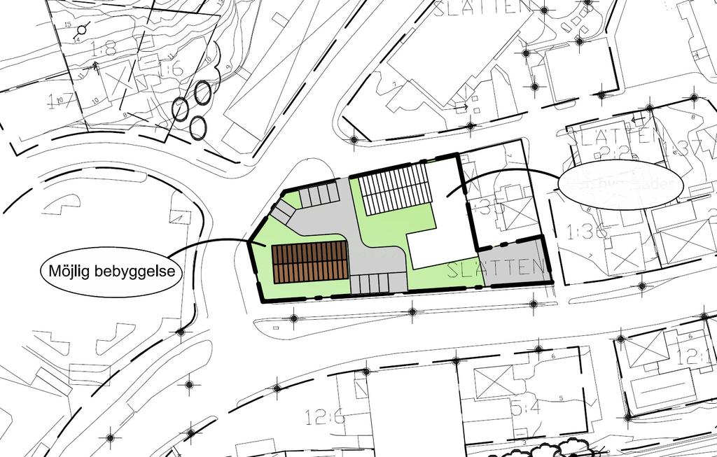 Rapport -16100600 Bef bebyggelse Figur 1 Illustration över bebyggelse från Rådhuset Arkitekter. 4. Trafikdata För vägtrafiken på de lokala gatorna har trafikmängder erhållits från Lysekils kommun.