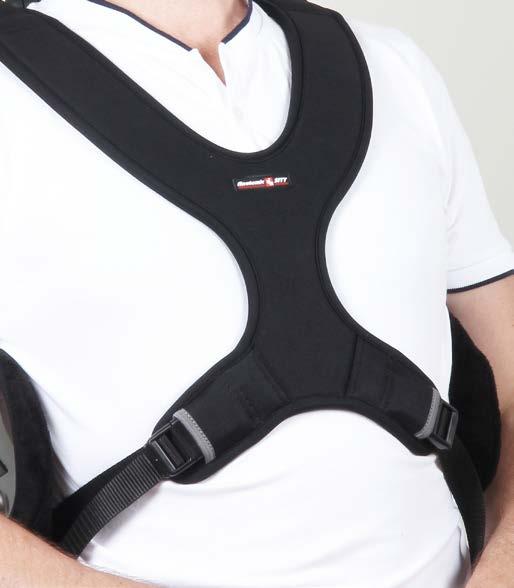 Bröstselar - för ökad postural kontroll H-SELE STERNUM- STÖD H-selen ger stöd till både axelparti och bål. Den används vid rotation och passar användare som behöver bra uppsträckning av bål och axlar.