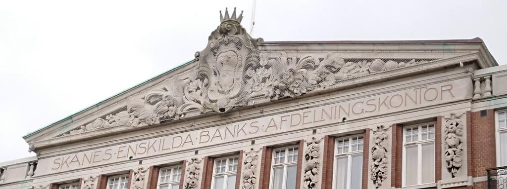 Kärnan mellersta 1 Under åren 1899 1900 uppförde Skånes Enskilda Bank (sedermera Skandinaviska enskilda banken) ett bankpalats på fastigheten Kärnan mellersta 1.