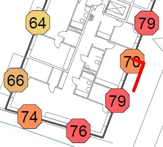 Totalt är det 21 lägenheter av 215 till 225 stycken som behöver åtgärdas med skärmande lösningar på balkonger för att uppfylla riktlinjer för