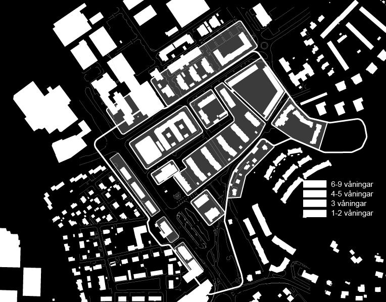 3.4 BEBYGGELSE BESKRIVNING AV MÖJLIG BE- BYGGELSE Nytorgstaden kan förtätas och omvandlas genom att man bebygger gamla busstorget, de öppna parkeringsytorna och river eller bygger på befintliga