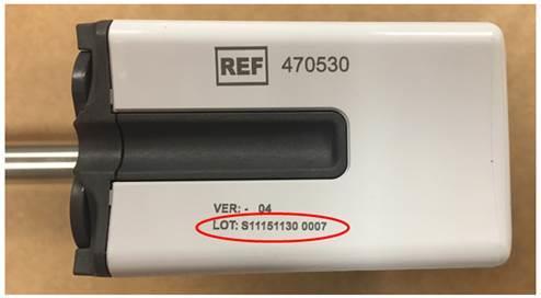 IS4000 EndoWrist Stapler 45 (P/N) 470298 Internationell System S/N Stapler ID SK0319 S12151210 0017 USA forts.
