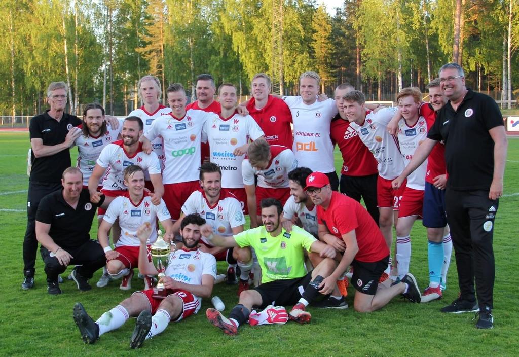 Hudiksvalls Förenade FF, segrare DM herrar 208 Övre raden fr vänster: Sören Ericson (Ass.