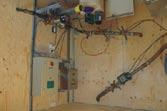 For flushing water flow rate and pressure measurements, the drilling machine gauges were applied.