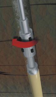 The system is also provided with devises for convenient sampling of flushing water and return water for analysis of the Uranine contents.