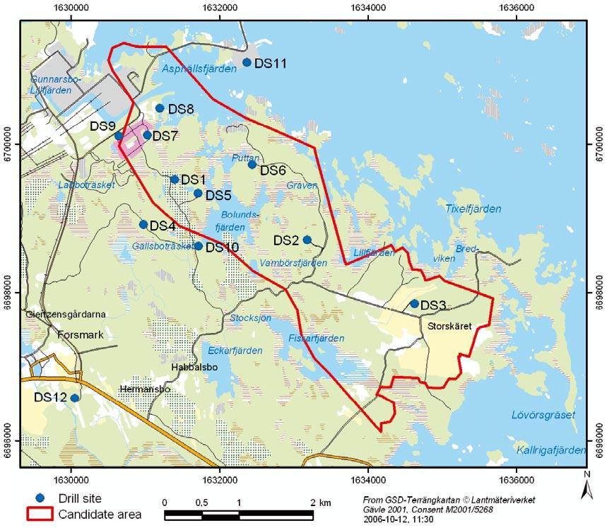 1 Introduction Site investigations are currently being performed by SKB for location and safety assessment of a deep repository for high level radioactive waste /1/.