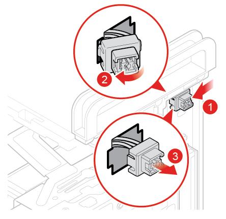 Bild 23. Ta bort strömbrytaren Bild 24. Installera strömbrytaren 7. Anslut strömbrytarens nya kabel till systemkortet. 8. Sätt tillbaka de borttagna delarna.