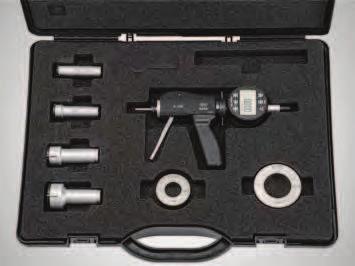 Micromar 844 AS Självcentrerande mätpistol i sats Digimatic RS232C USB 0 TOL IP42 ABS Inklusive digital mätklocka 1086 R Anslutningsgänga för byte av mäthuvud Självcentrerande mäthuvud med tre