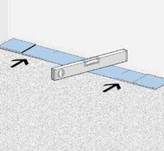 4. Limma fast installationsblocket med fästmassa på golv och vägg.