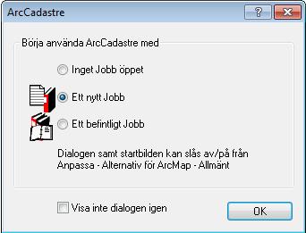 Lantmäteri. Öppna GEOSECMA Lantmäteri. Välj Ett nytt jobb och klicka på knappen OK.