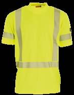 T-SHIRT 7024 TPR, KL 3 HI-VIS Lämplig för industrivätt påsydda reflexer / Bomullsinsida ger hög komfort / Ribbstickad halskant / Infällningar i sidorna och ärmarna utan reflex, för bättre