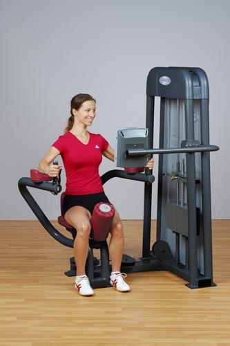 Träning 7.5.5.2 ABDOMINAL TORSION 4000 Huvudmuskler som arbetar: M. obliquus internus abdominis M. obliquus externus abdominis Startposition Slutposition 1.