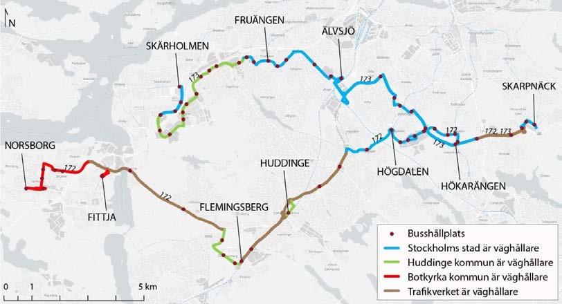 2(7) Bilaga 1 - Planerade åtgärder stomlinje 172 Bilaga 2 - Planerade åtgärder stomlinje 173 Sammanfattning Sammanfattningsvis innebär förslagen att ca 1500 meter nya busskörfält anläggs och att ny