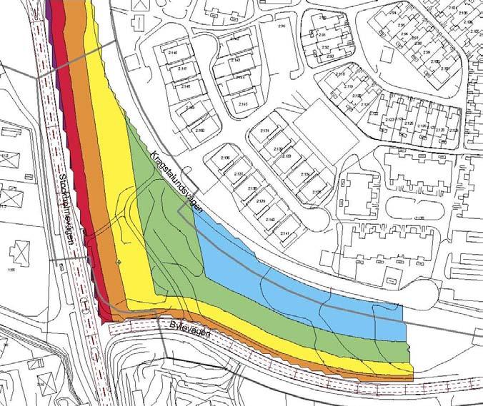 Maximal ljudnivå 5 meter över marken Inga särskilda bullerdämpande åtgärder bedöms behöva regleras i planen. Förskoleverksamhet kan upplevas som störande för närboende.