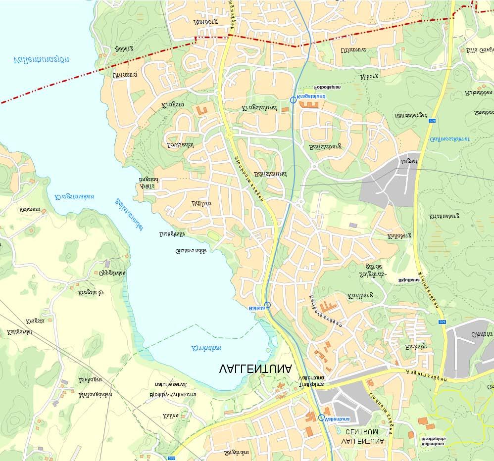 4. Plandata 4.1 Läge och areal Området är beläget i södra Vallentuna, öster om Stockholmsvägen mellan Kragstalundsvägen och Bylevägen. Området ligger ca 3 km söder om Vallentuna centrum.