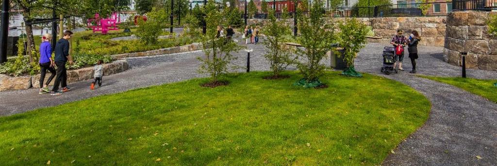 Möjligheten till avkoppling i parker, natur och rekreationsområden samt på torg och promenadstråk har stor betydelse för människans välbefinnande.
