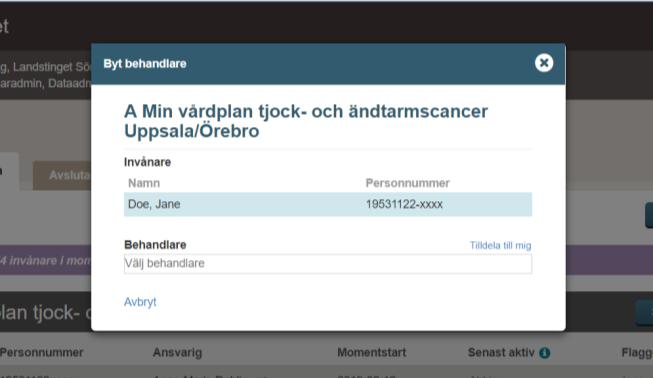 Det går alltså att svara på meddelanden eller lägga till information till en patient utan att vara den ansvariga behandlaren. Det är namnet på den som skickat meddelandet som syns för patienten.