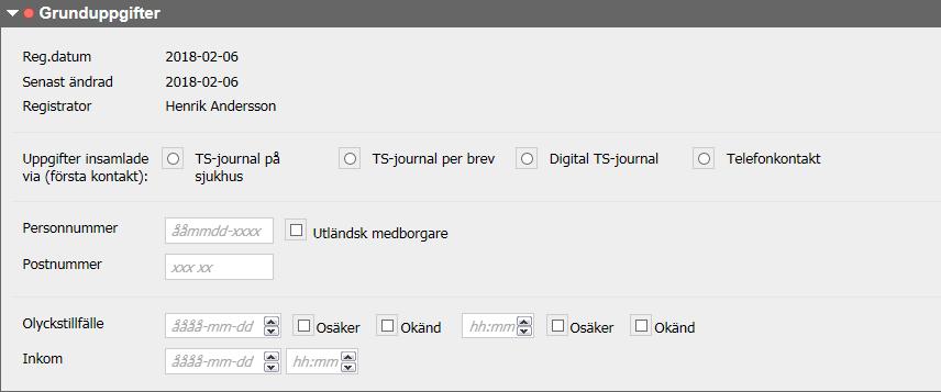 5. Registrera uppgifter i en rapport 5.