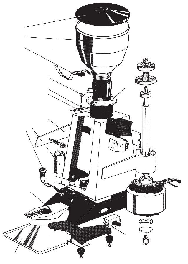 CUERPO BODY DSQ NR00 - NR00 0 0 DESCRIPTION DESCRIPTION 0 0 PIE MOLINO GRINDER FOOT TOLVA HOPPER FRESA mm mm GRINDING TEETH IMAN CON SOPORTE MAGNET WITH SUPPORT 0 PORTAFRESAS INFERIOR LOWER