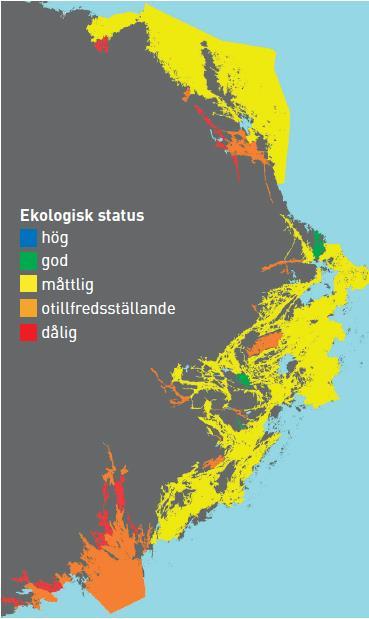 Demonstrationsprojekt i full skala (2011-2020) Återfå god ekologisk status i kustområden som: Totalfosfor (2012-17) är kraftigt övergödda har stor utbredning av syrefria bottnar