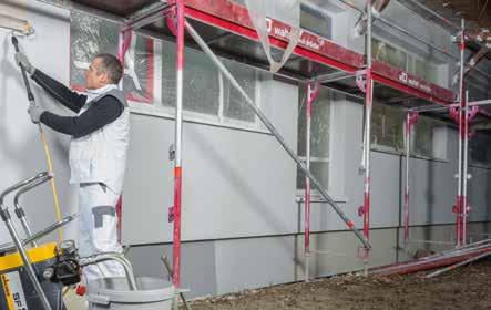 Lämplig för byggplatser: En robust vagn och stora hjul gör manövrerringen på byggarbetsplatsen till ett rent