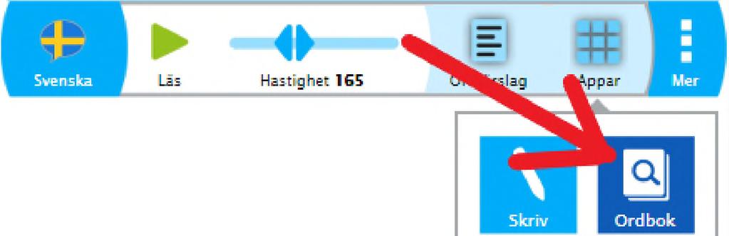 Online Ordbok 1. Öppna Google Chrome 2. Öppna IntoWords och logga in 3. Under Appar, välj Ordbok IntoWords A PDF H EFUB Fin Skrivmallar B Statistik 4.
