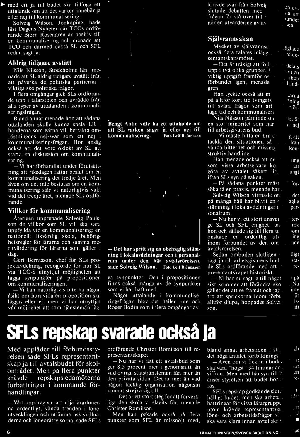 Solveig Wilson vittnade om att det på många håll har blivit en obehaglig stämning i lokalavdelningar och i personalrum.
