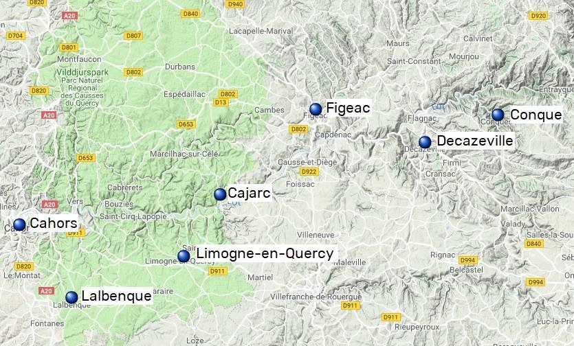 Via Podiensis, Conques - Cahors, 7 nätter 6(6) Via Podiensis Via Podiensis är den mest populära av de franska leder som så småningom leder till Santiago de Compostela.