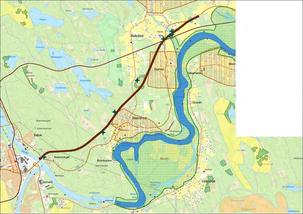 Identifierade intressen i detta projekt i samband med NVI Km 0/200 Gransumpskog, naturvärdesklass 3, påtagligt naturvärde.