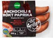 Grillplanka med chimichurripotatissallad.
