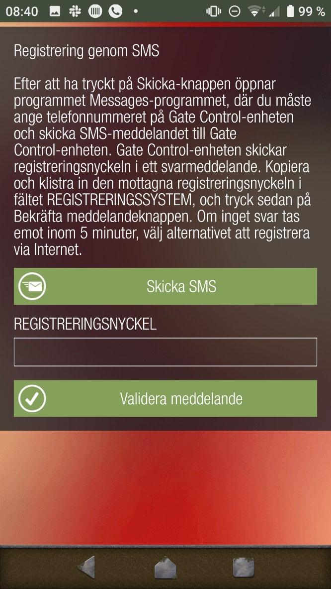 Välj Skicka SMS Din app för att skicka SMS kommer att visas Skriv in telefonnumret på det SIM-kort som är installerat i modulen som mottagare.