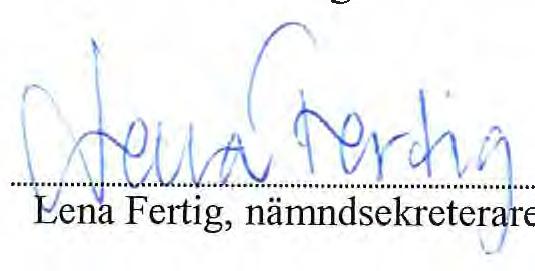 Justeringen har tillkännagivits genom anslag 2016-05-03 Datum får 2016-05-13 anslags