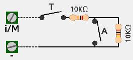 3. Enkelbalanserad (10K): Band 0 Band 1 Band 2 Band 3 Band 4 0-1.8KΩ 2.2-4.1KΩ 4.2-6.8KΩ 7.2-14KΩ (öppen) Sabotage Normal Sabotage 4. Dubbelbalanserad (4.