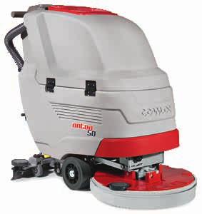 ÖVRIGT Comac Antea 50B Antea 50B tillhör den nya generationen kombiskurmaskiner från Comac gjorda på ett aluminiumchassi för att minska vikten och öka