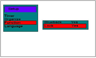 För Label (endast på engelska): Med knapparna V+ och V- kan du förflytta dig från en kolumn till en annan. Röd bakgrund indikerar vald rad medan vald kolumn blinkar blått.