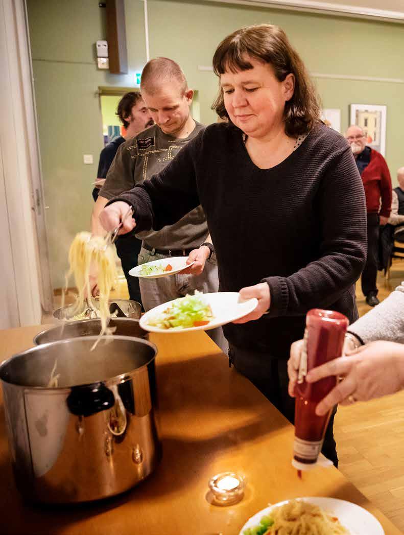 Dukat för samtal Under rubriken Mat och prat samlas medlemmarna i Jämtlands distrikt för att äta tillsammans och