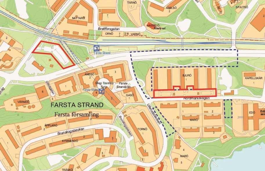 Sida 3 (5) För att lösa det behov av bilparkering som kommer att uppstå i Farsta strand, både för de planerade stockholmshusen samt för övrig tillkommande bebyggelse, föreslås ett parkeringshus på