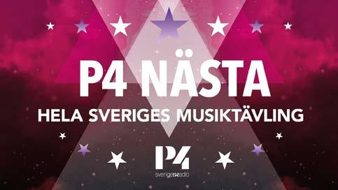 Musik Live-radio - direkt från Linnéparken Låtskrivare och artister från hela länet tävlar om att få en möjlighet att spelas i P4 och en utmanarchans till Svensktoppen.