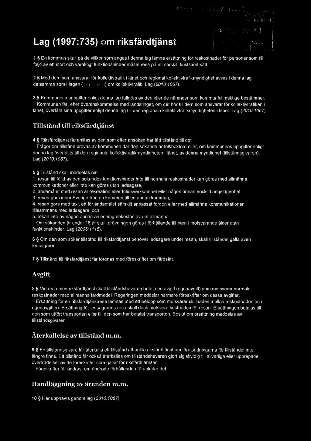 Lag (1997:735) om riksfä rdtjänst t.-'i?,: f".'-_'_;1;:_7,»'11.:: Il