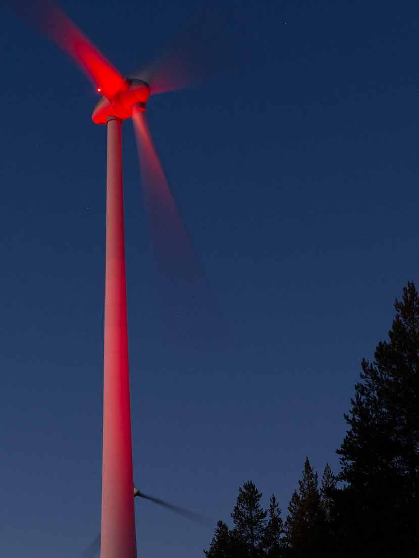 18 Våra fem vindkraftverk producerar 70