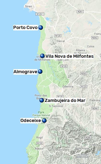 Rota Vicentina, Porto Covo Odeceixe, 6 nätter 6(6) Rota Vicentina Rota Vicentina är en långdistansled längs Portugals sydvästra kust.